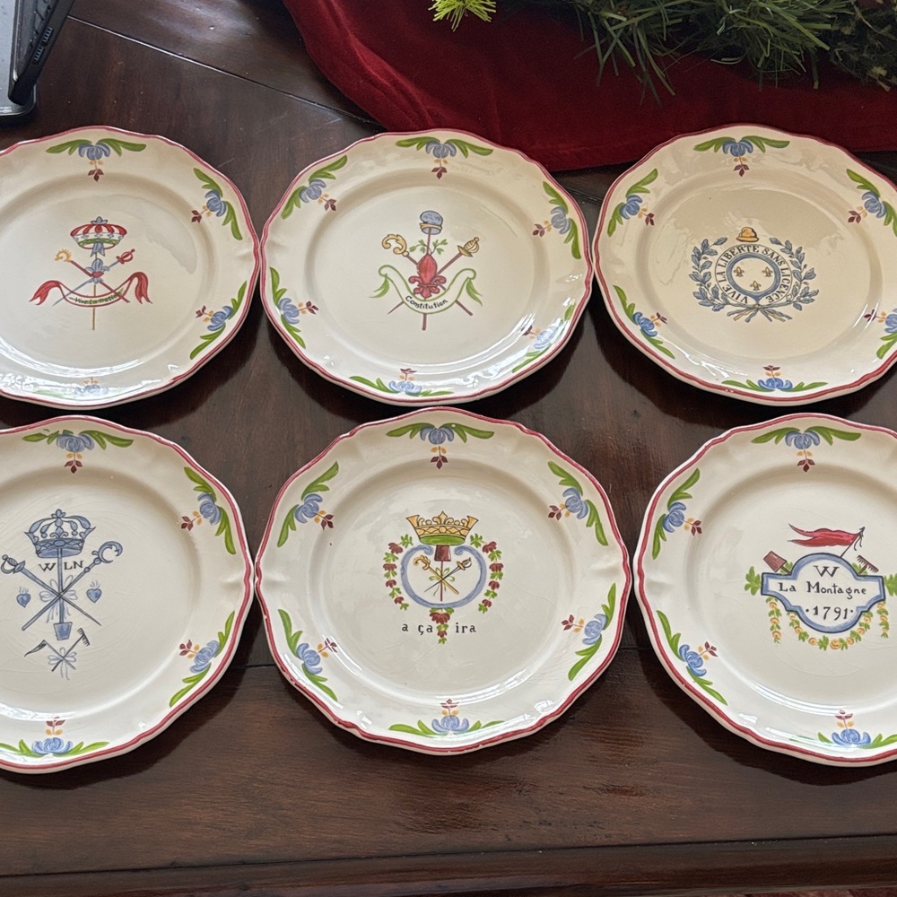ST. ARMAND French Revolution dessert plates.